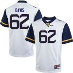 Men's West Virginia Mountaineers NCAA #62 Zach Davis White Authentic Nike Stitched College Football Jersey KW15K24NQ